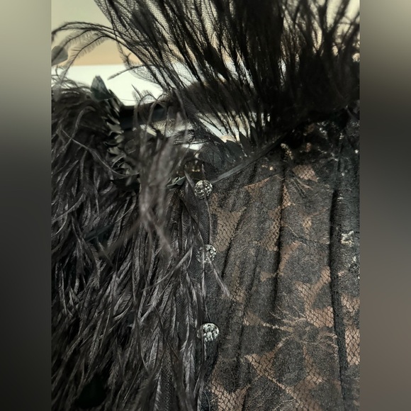 2022 Chanel Ready to wear ostrich trim dress - Picture 7 of 16